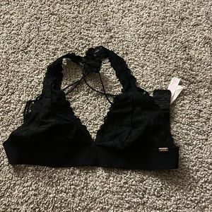lace bra from pink in color black